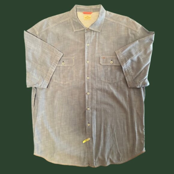 Tommy Bahama Other - Tommy Bahama XLT Men's Short Sleeve Button Down Shirt Chambray Light Blue